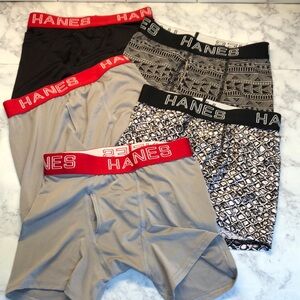 5 Boys Hanes X-Temp Boxer Briefs